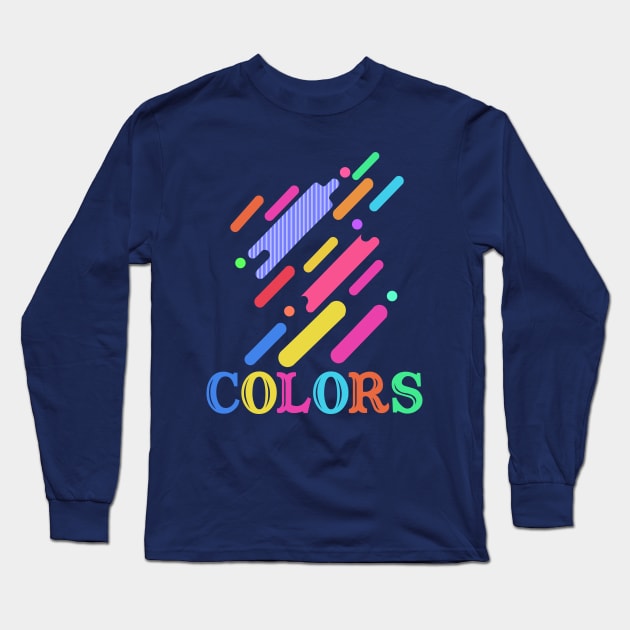 Colored Bar Long Sleeve T-Shirt by Designvalley